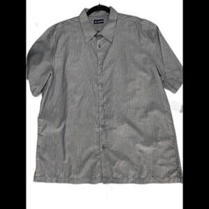 Men's JOHN ASHFORD Blue and Gray Short Sleeve Shirt Size XL